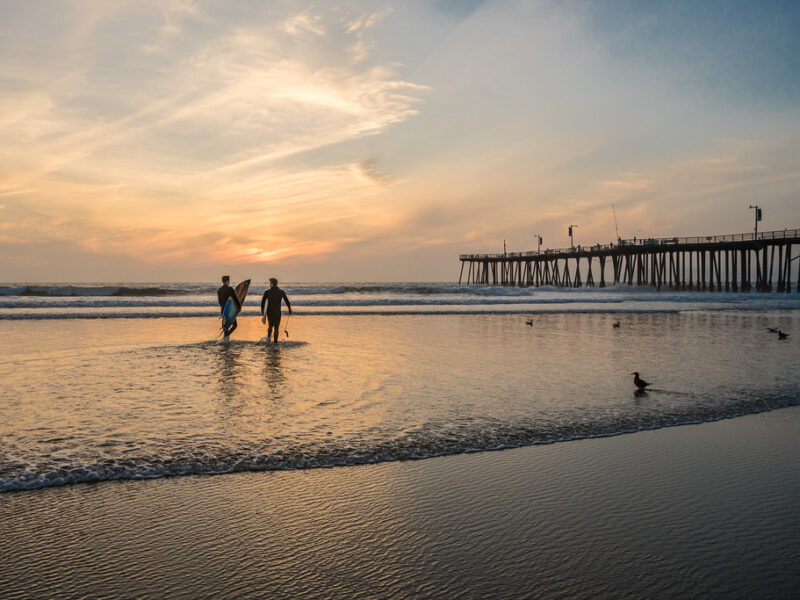 Sunset Surfing Pismo Beach - Sony A7II, Leica Tri-Elmar 16-18-21